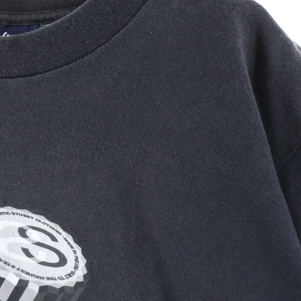 STUSSY(ステューシー) 90s VINTAGE OLD SS BOLT TEE Sボルトプリント 紺タグ 半袖Tシャツ ネイビー