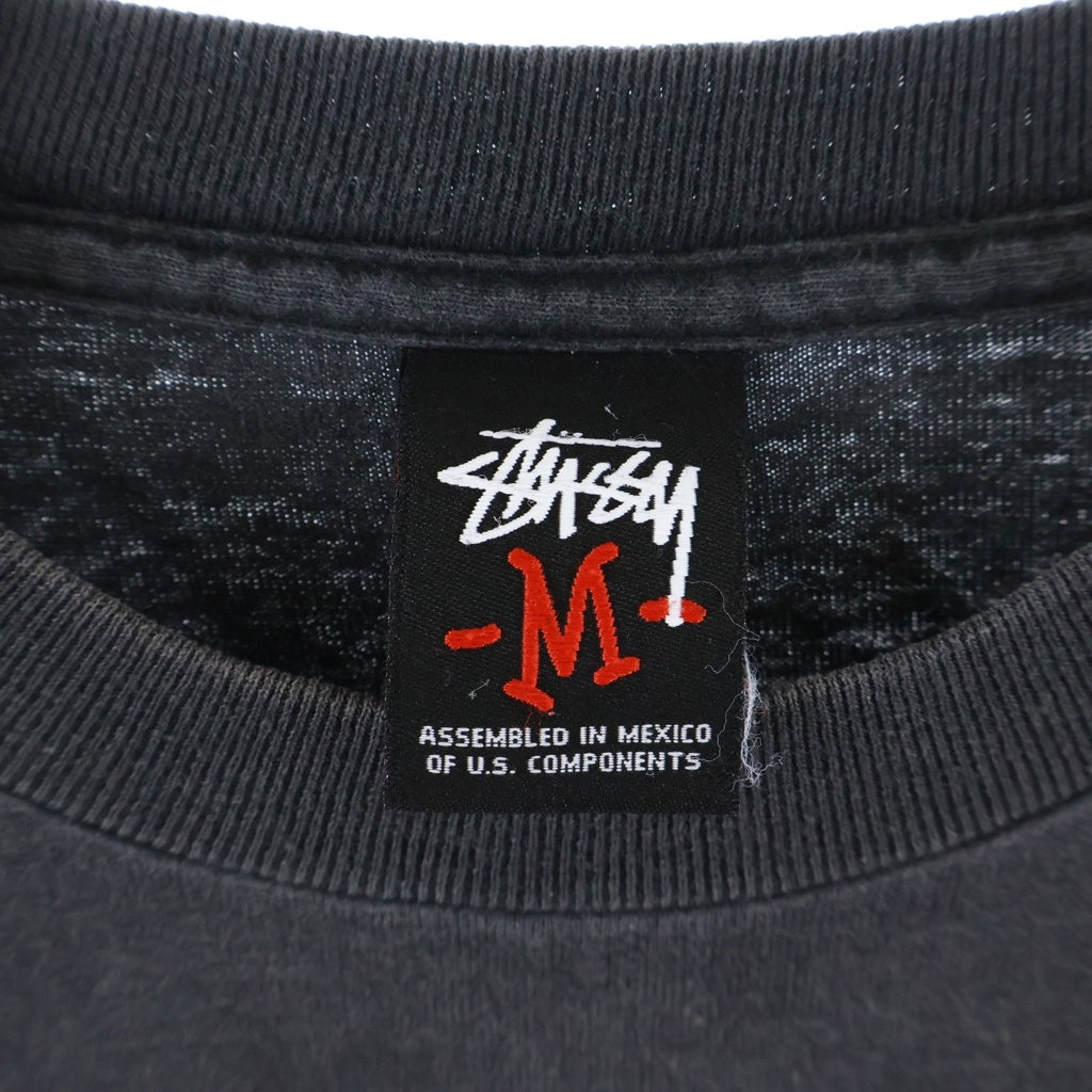 STUSSY(ステューシー) 00s VINTAGE OLD LOGO PRINT TEE メキシコ製 黒タグ 両面プリント半袖Tシャツ ブラック