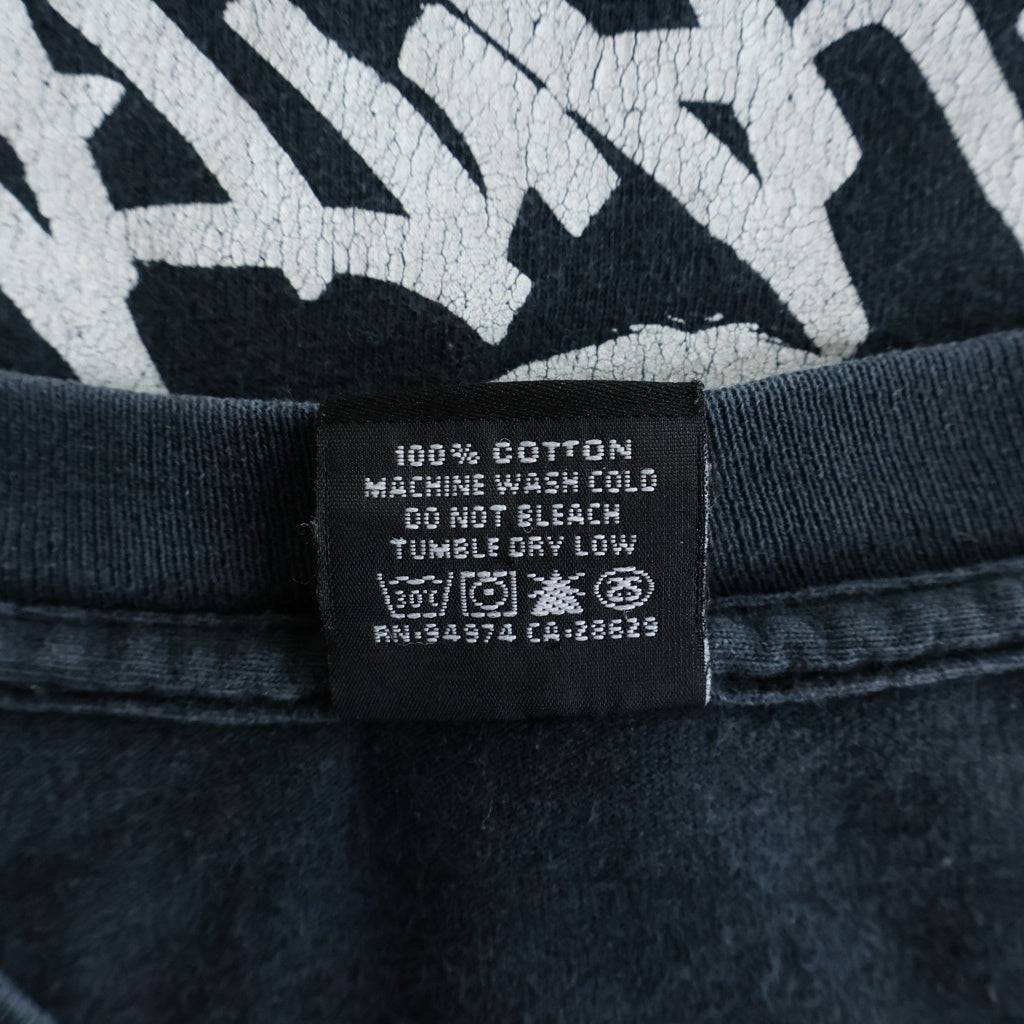 STUSSY(ステューシー) 00s VINTAGE OLD ×JOSE PARLA TEE 2006 メキシコ製 黒タグ ホセパルラ ワールドツアー プリント半袖Tシャツ ブラック