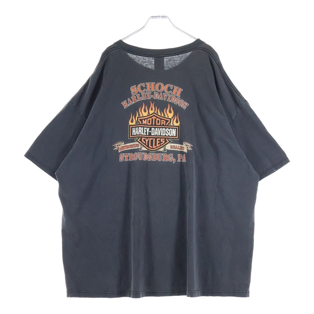 HARLEY DAVIDSON(ハーレーダビッドソン) 90-00s VINTAGE BAR&SHIELD PRINT TEE バーアンドシールド 両面プリント半袖Tシャツ ブラック
