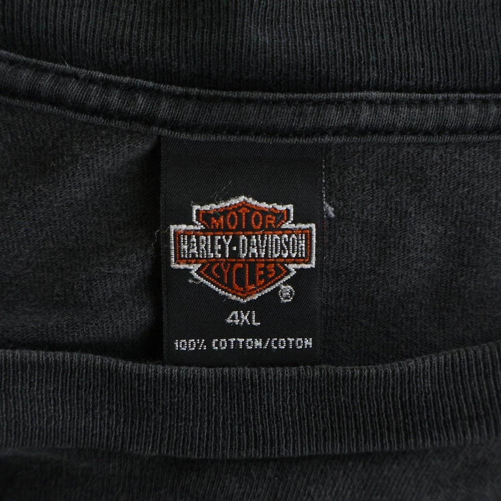 HARLEY DAVIDSON(ハーレーダビッドソン) 90-00s VINTAGE BAR&SHIELD PRINT TEE バーアンドシールド 両面プリント半袖Tシャツ ブラック