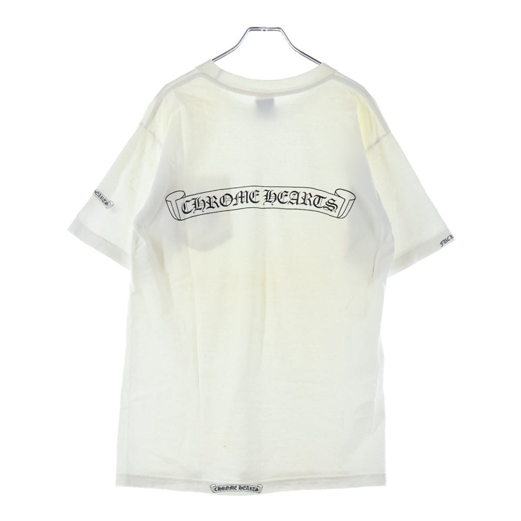 CHROME HEARTS(クロムハーツ) OLD CH T-SHIRT オールド ネックロゴ ダガープリント 半袖Tシャツ ホワイト