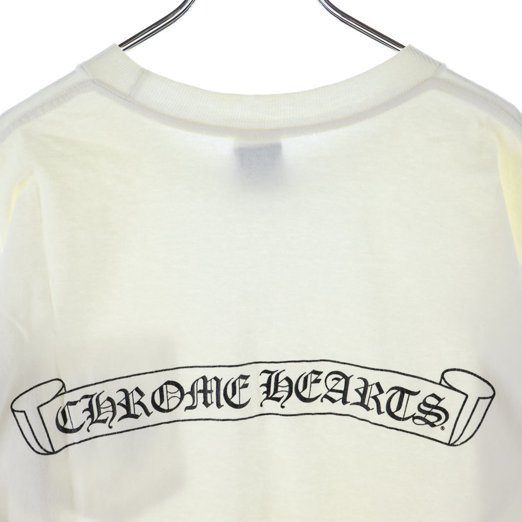 CHROME HEARTS(クロムハーツ) OLD CH T-SHIRT オールド ネックロゴ ダガープリント 半袖Tシャツ ホワイト