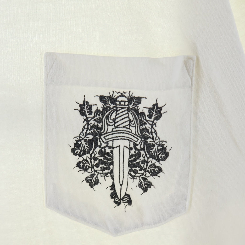 CHROME HEARTS(クロムハーツ) OLD CH T-SHIRT オールド ネックロゴ ダガープリント 半袖Tシャツ ホワイト