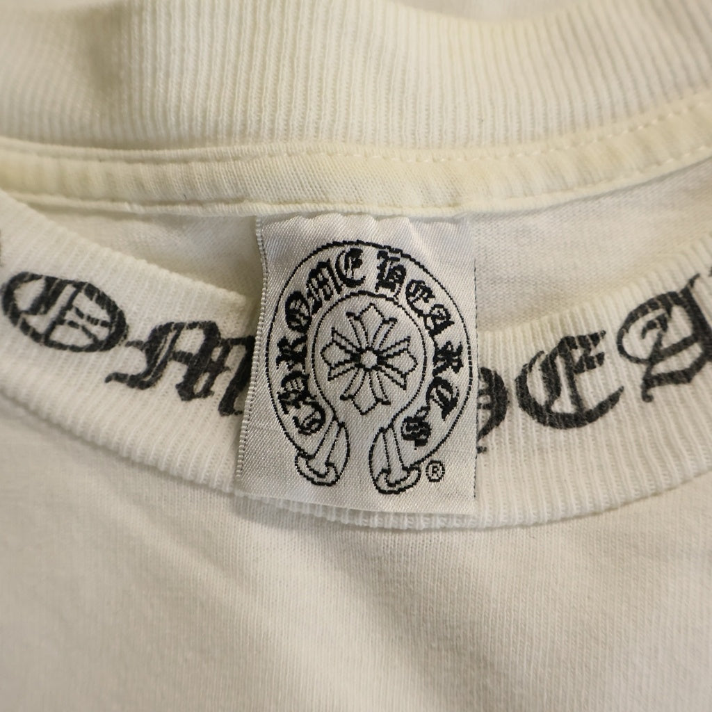 CHROME HEARTS(クロムハーツ) OLD CH T-SHIRT オールド ネックロゴ ダガープリント 半袖Tシャツ ホワイト