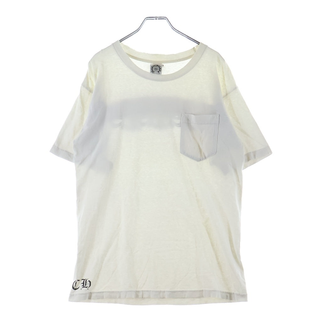 CHROME HEARTS(クロムハーツ) OLD FLRL CRS TEE オールド フローラルクロス スクロールラベルプリント クルーネック 半袖Tシャツ カットソー ホワイト