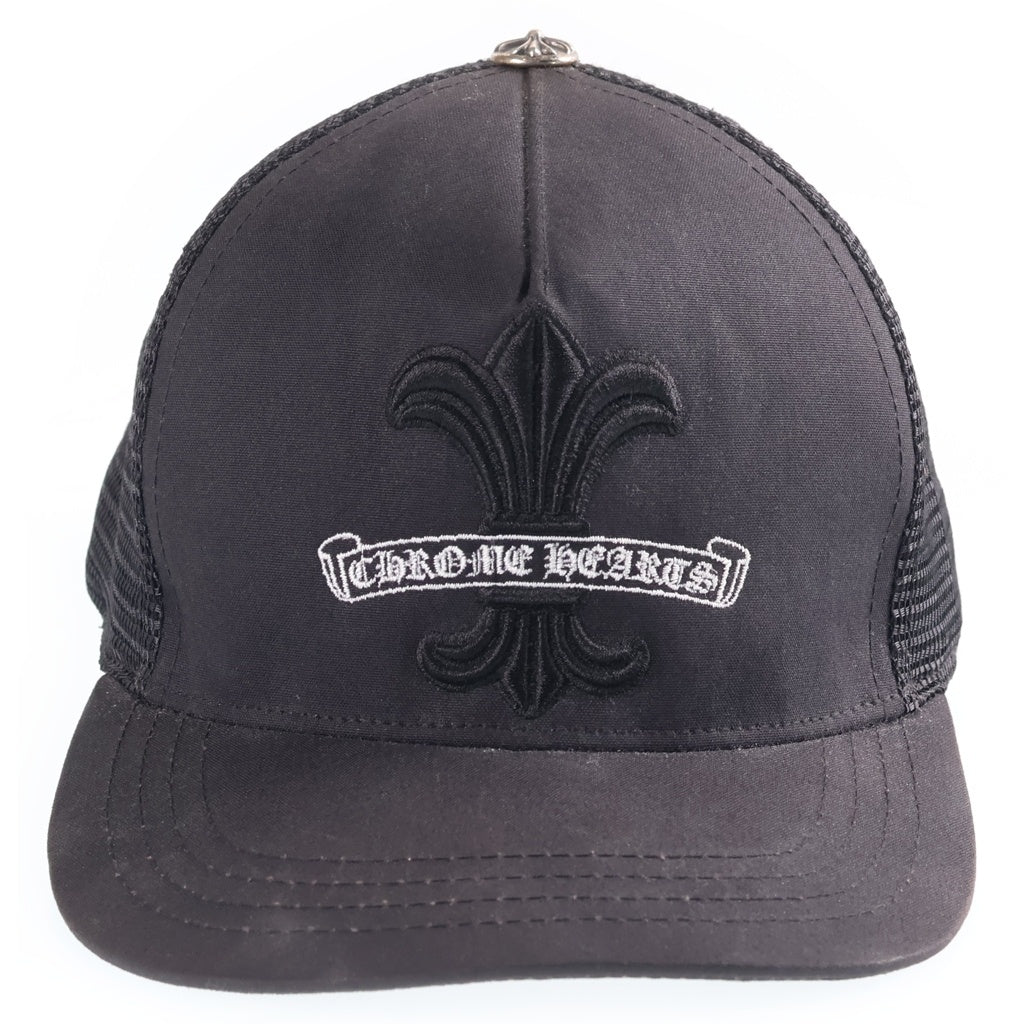 CHROME HEARTS(クロムハーツ) BSフレア スクロール刺繍 メッシュキャップ 帽子 ブラック