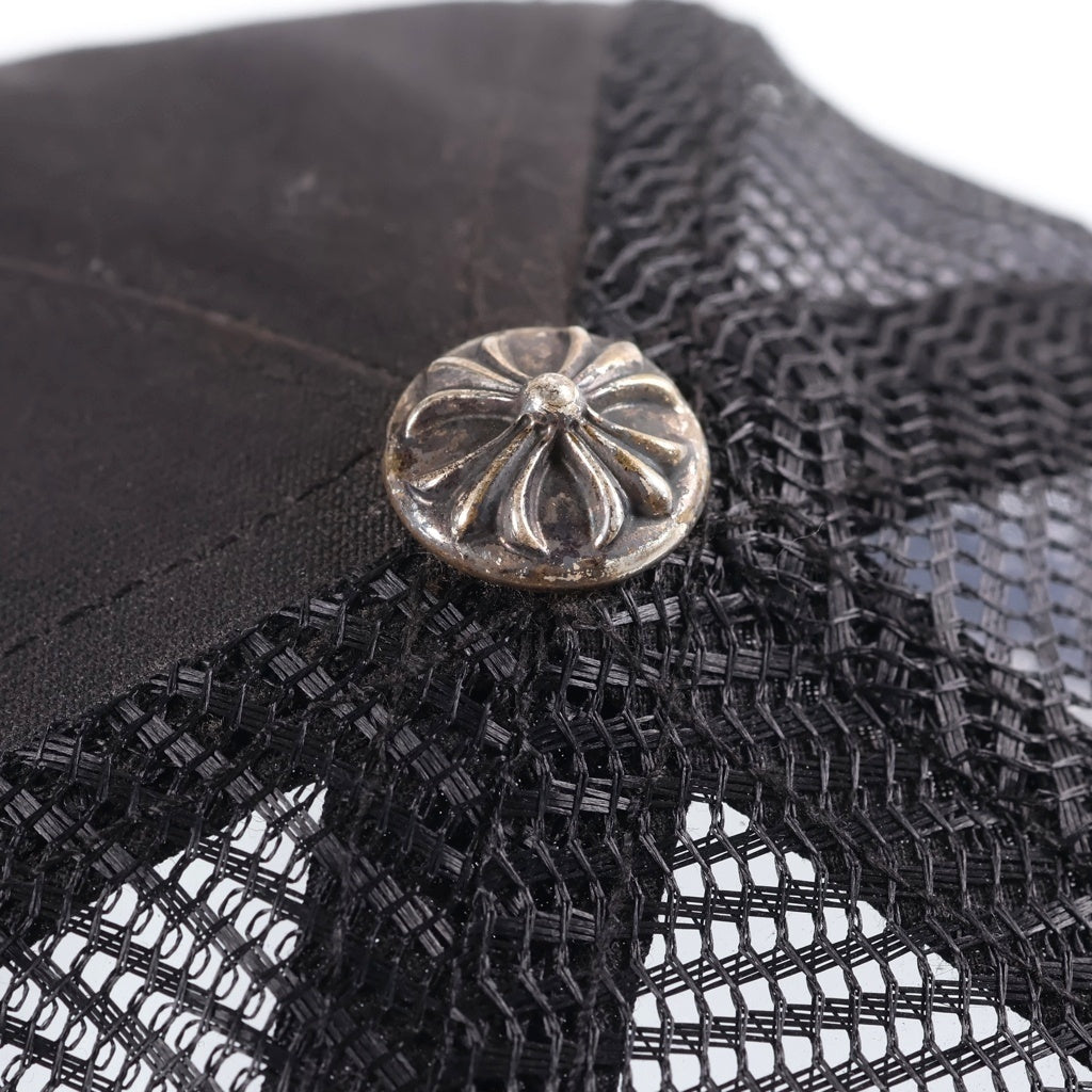 CHROME HEARTS(クロムハーツ) BSフレア スクロール刺繍 メッシュキャップ 帽子 ブラック