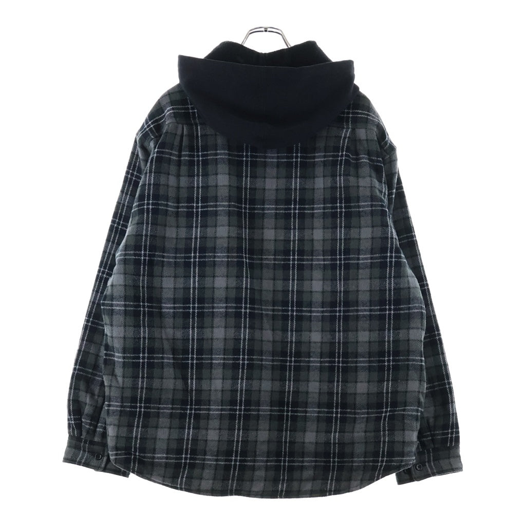 SUPREME(シュプリーム) 23AW Tartan Flannel Hooded Shirt タータンチェック フランネルシャツ ブラック