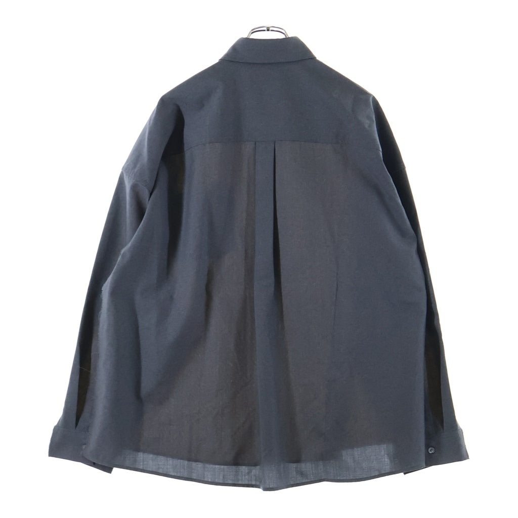 MARNI(マルニ) ポリエステルウールトロピカルバイカラーシャツ 長袖シャツ ベージュ/グレー CUMU0278QS TW839