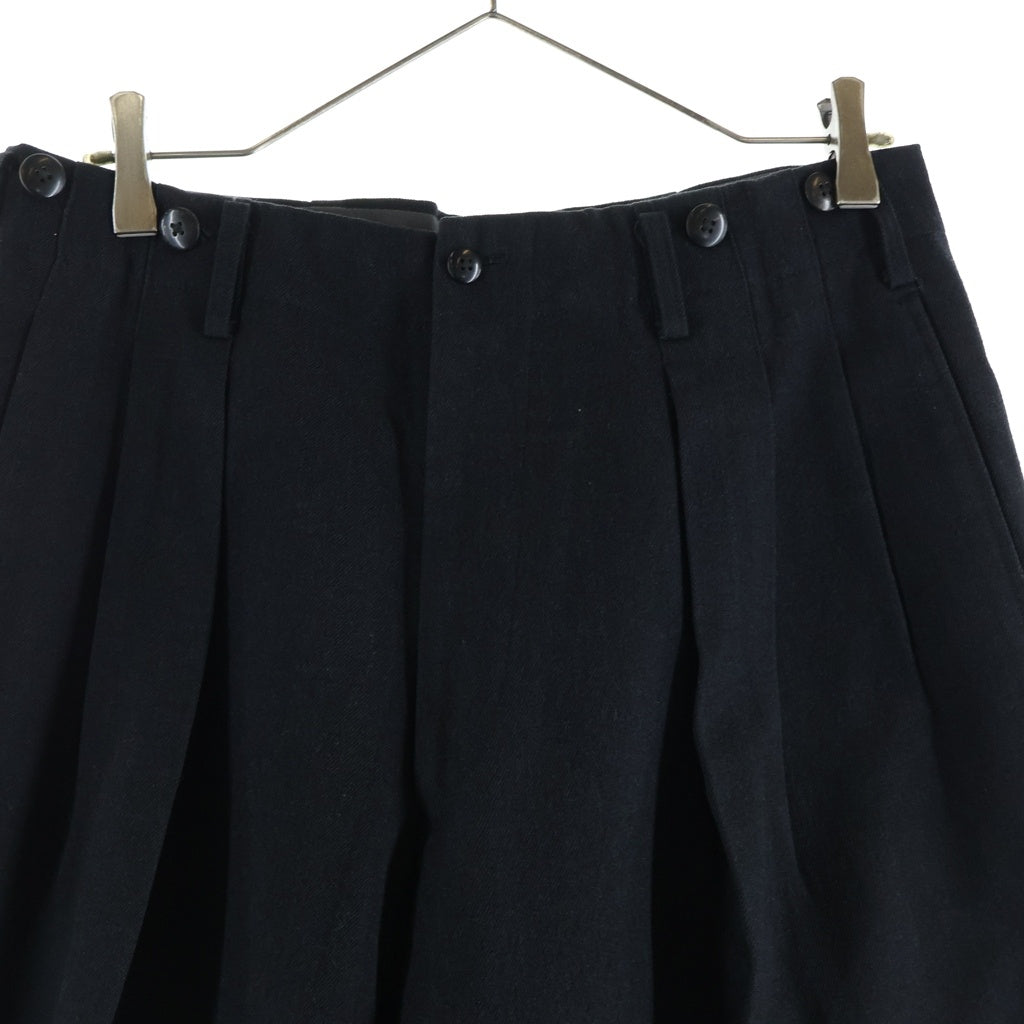 Yohji Yamamoto POUR HOMME(ヨウジヤマモト プールオム) マルチタック ジップアップ スラックスパンツ ブラック
