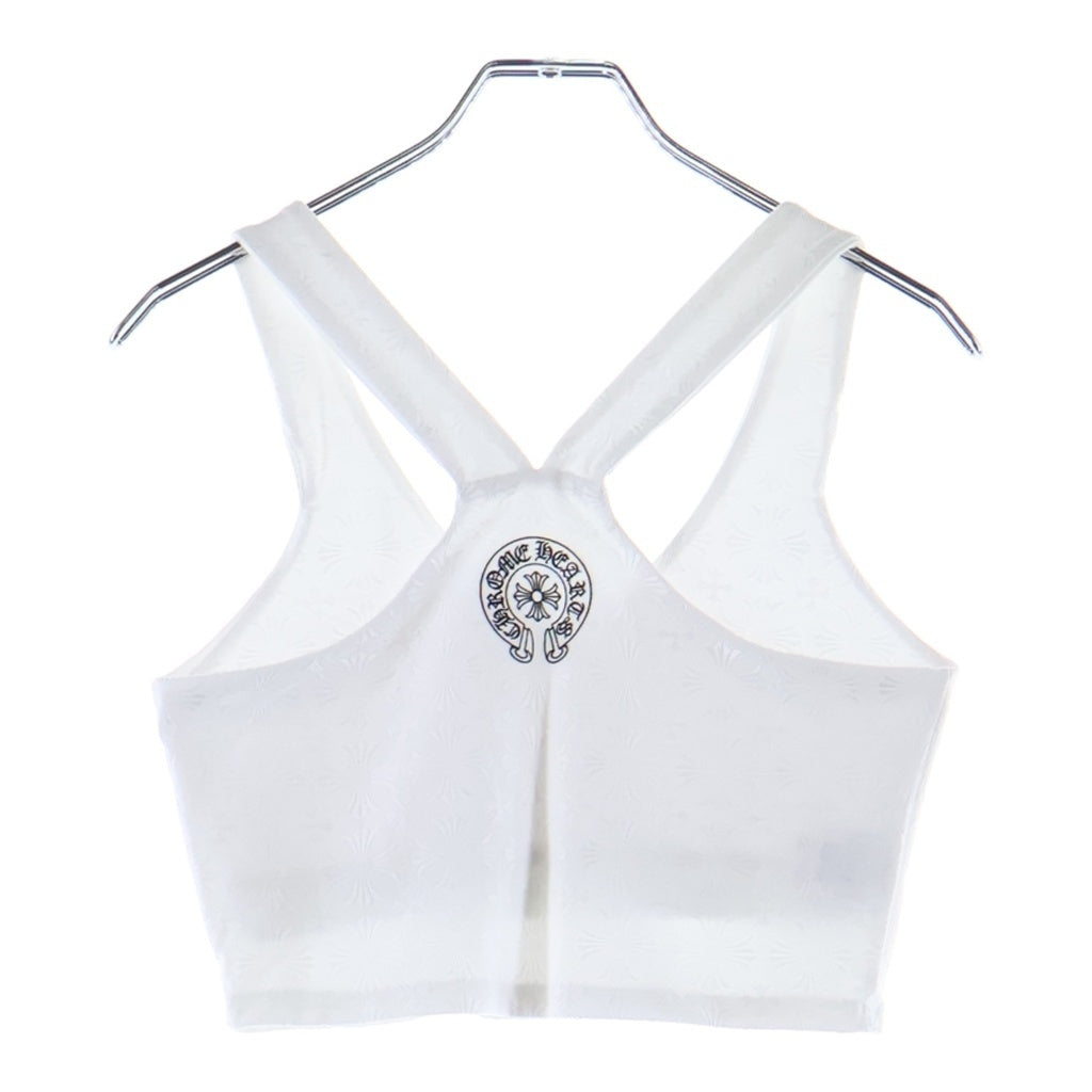 CHROME HEARTS(クロムハーツ) CHプラス総柄リブタンクトップ ホワイト レディース