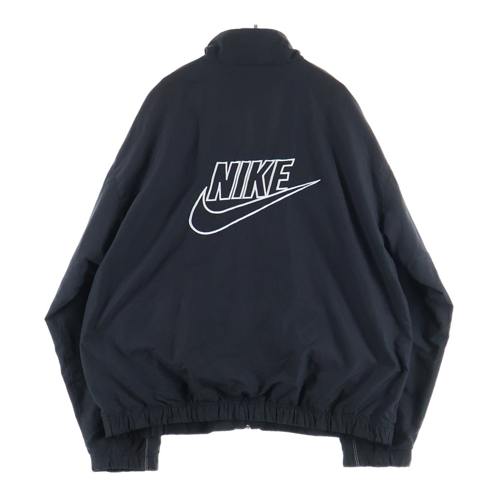 NIKE(ナイキ) 90S VINTAGE ヴィンテージ ロゴデザイン ジップアップ ナイロンジャケット ブラック