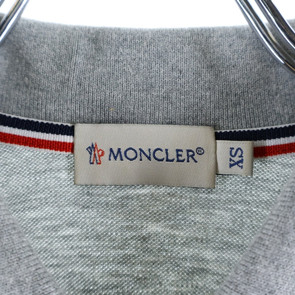 MONCLER(モンクレール) MAGLIA POLO MANICA CORTA マーリア ポロ マニカ コルタ ロゴデザイン 半袖ポロシャツ グレー レディース 41093835090084080