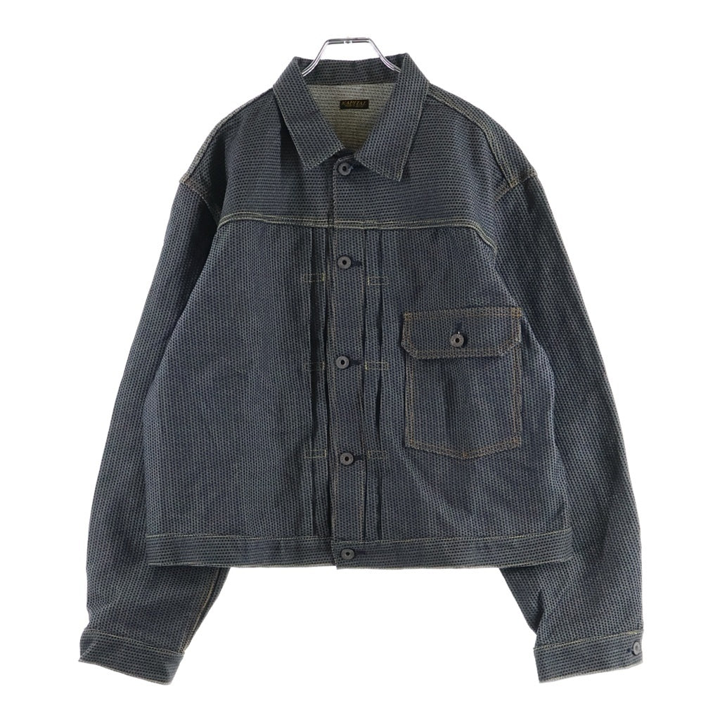 KAPITAL(キャピタル) CENTURY DENIM JACKET KOUNTRY 柿渋 刺し子 センチュリー ファースト デニムジャケット ブラック KAP-302A