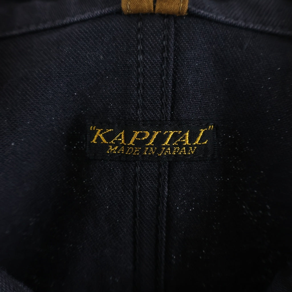 KAPITAL(キャピタル) 10OZ DENIM CACTUS COVERALL JACKET カクタス デニム カバーオールジャケット ブラック K2503LJ090