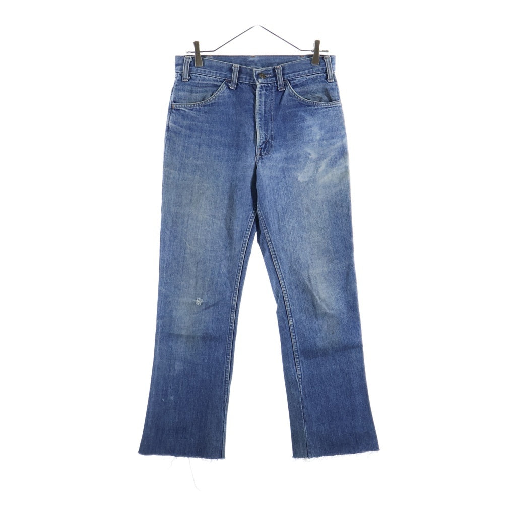 Levi's(リーバイス) 80S VINTAGE 20505 ボタン裏8 オレンジタブ 裾カットオフ デニムパンツ ブルー