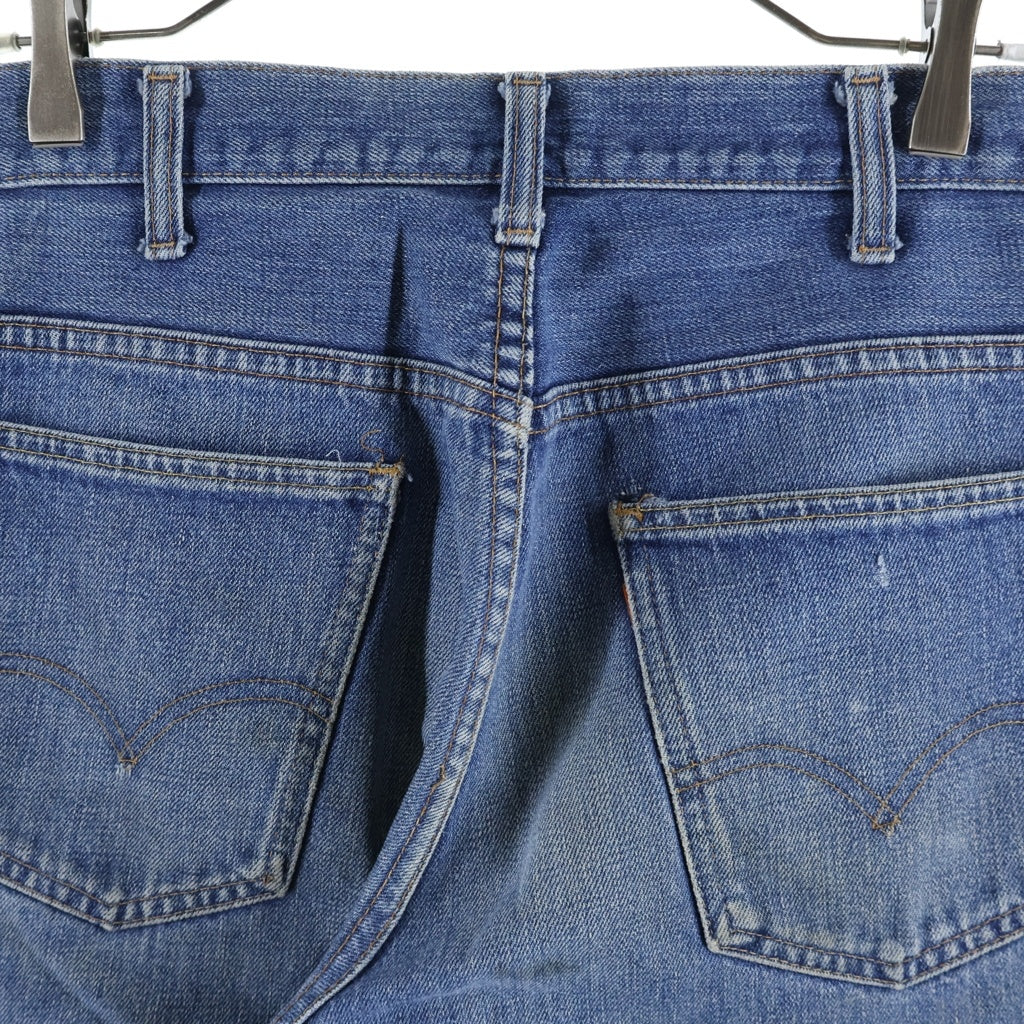 Levi's(リーバイス) 80S VINTAGE 20505 ボタン裏8 オレンジタブ 裾カットオフ デニムパンツ ブルー