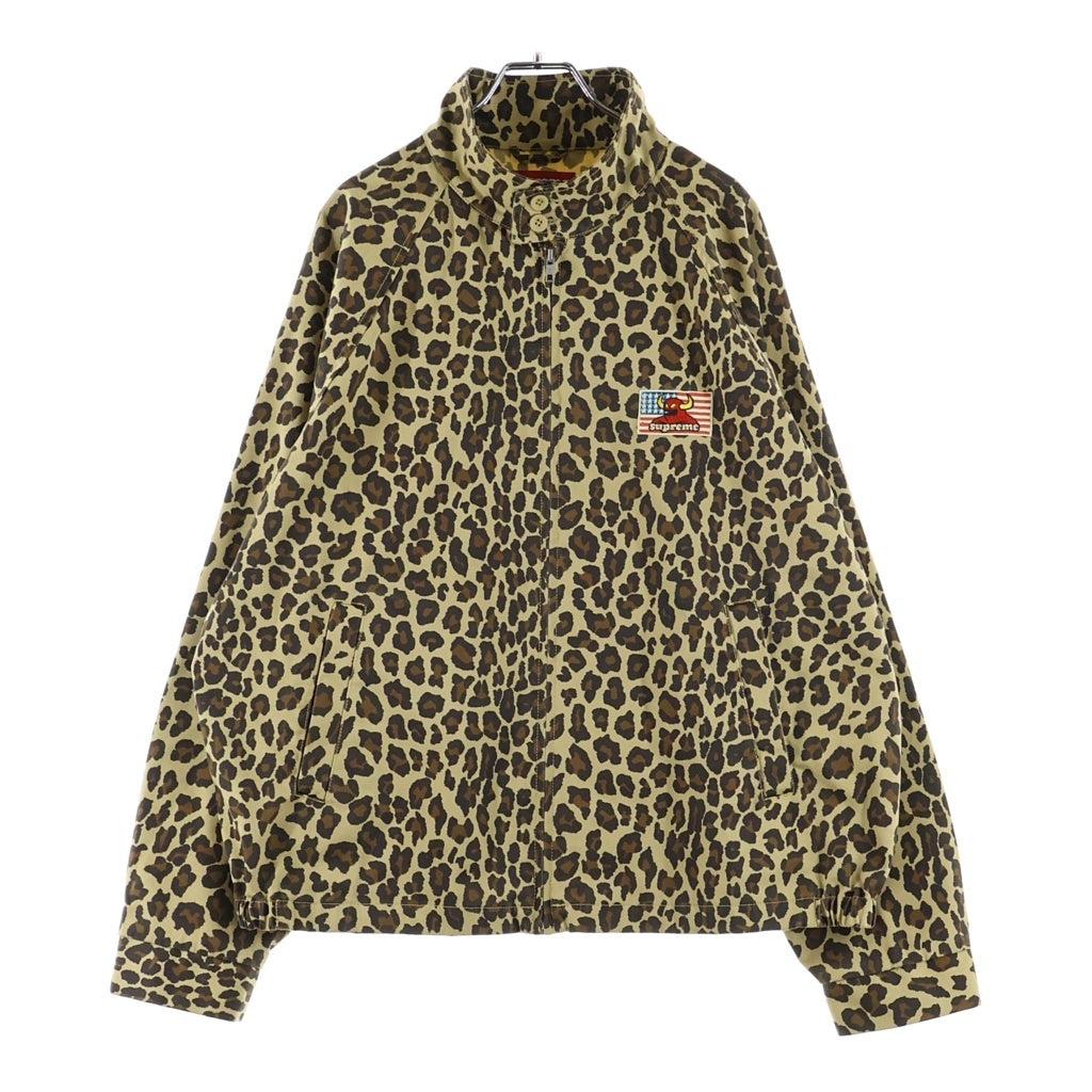 SUPREME(シュプリーム) 24SS ×Toy Machine Harrington Jacket トイマシーン ハリントン ロゴデザイン レオパード柄 ジップアップジャケット ブラウン