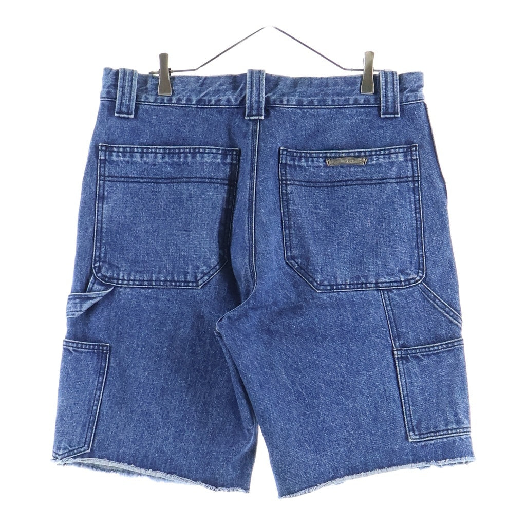 CHROME HEARTS(クロムハーツ) CARPENTER DOUBLE KNEE DENIM SHORTS カーペンター デニムショーツ ハーフパンツ クロスボール ブルー