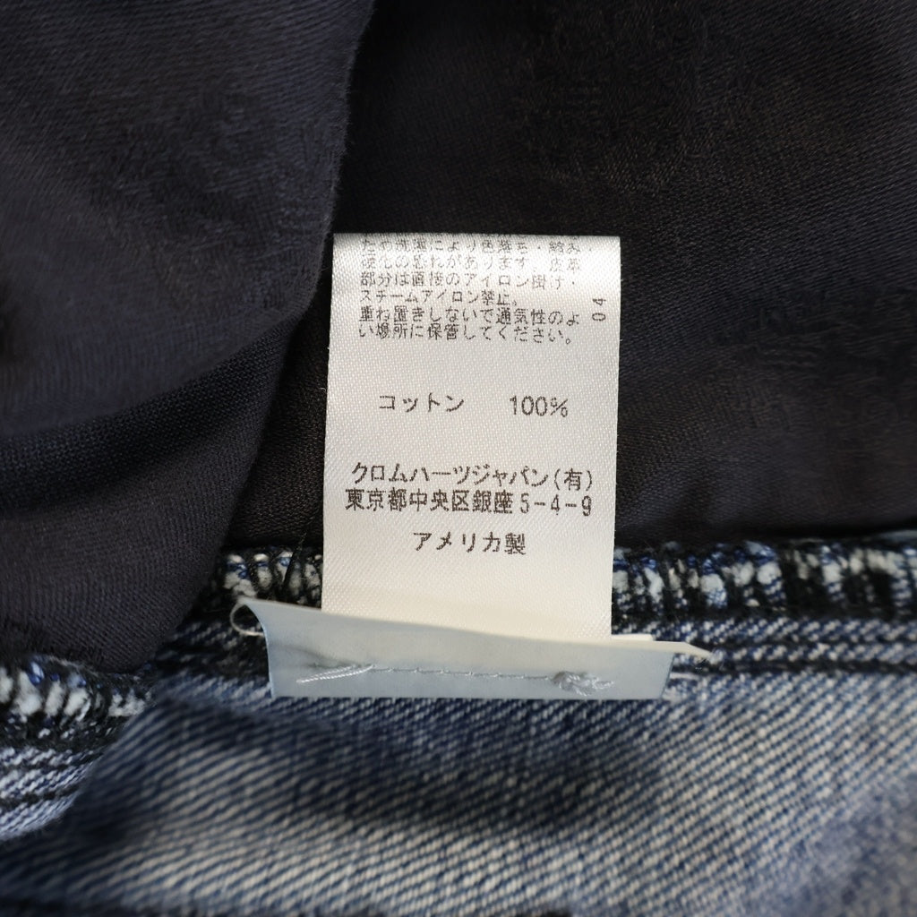 CHROME HEARTS(クロムハーツ) CARPENTER DOUBLE KNEE DENIM SHORTS カーペンター デニムショーツ ハーフパンツ クロスボール ブルー