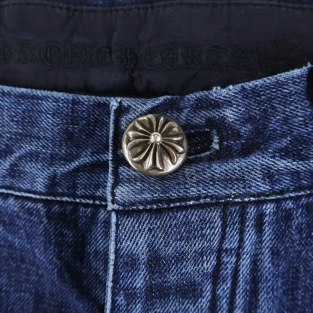 CHROME HEARTS(クロムハーツ) JEAN STRTLG FBRC CHクロス ホースシューボタン デニムパンツ インディゴ