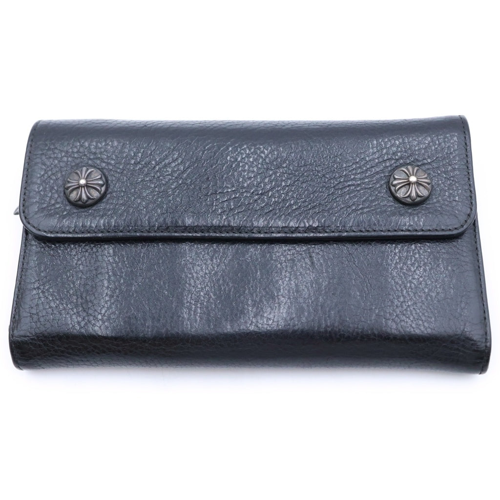 CHROME HEARTS(クロムハーツ) WAVE ウェーブ レザーウォレット 財布 ブラック