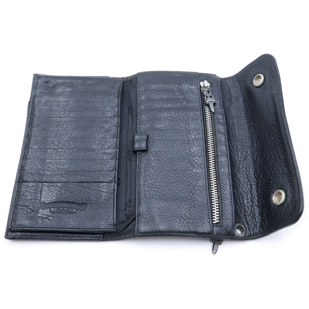 CHROME HEARTS(クロムハーツ) WAVE ウェーブ レザーウォレット 財布 ブラック