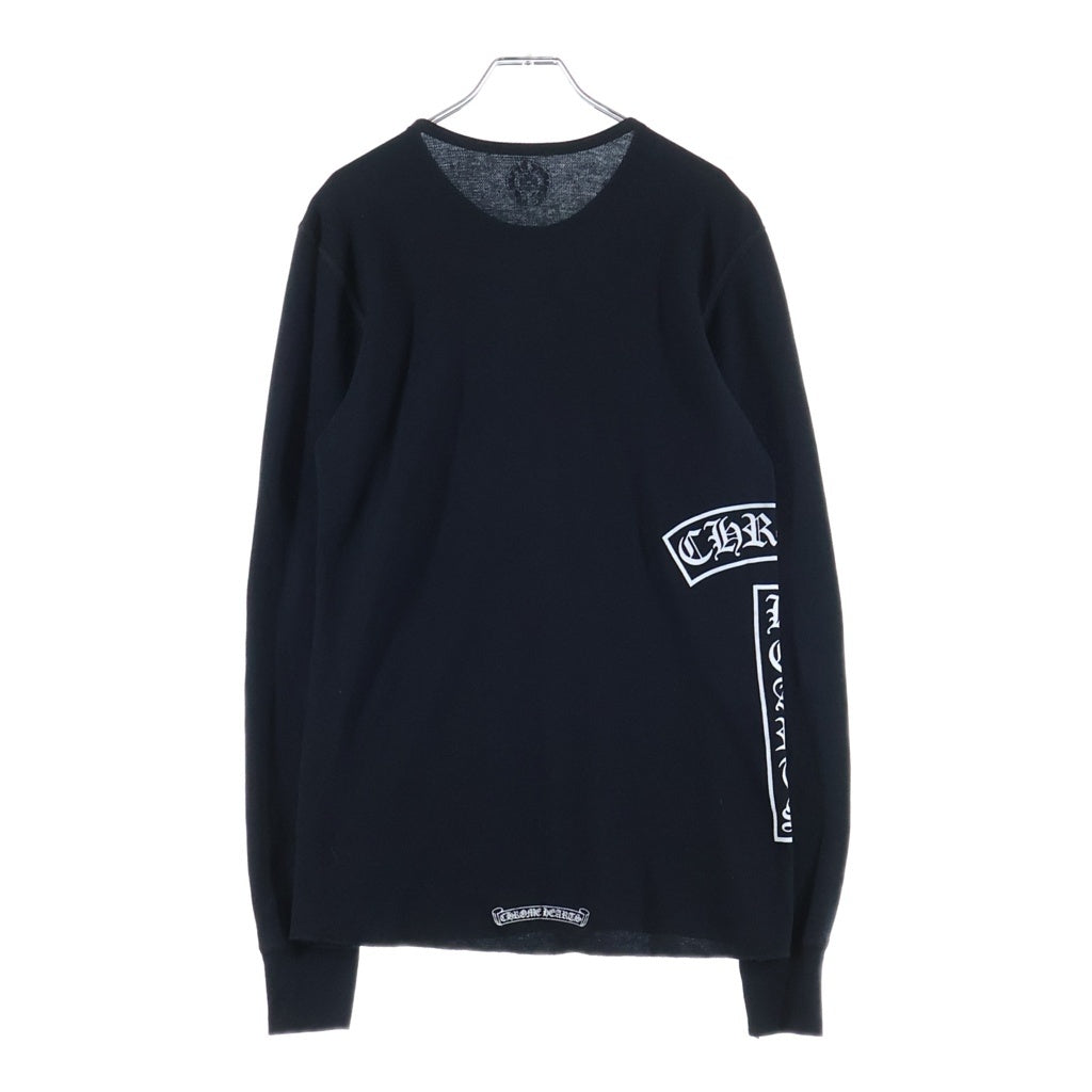 CHROME HEARTS(クロムハーツ) BS Flare BSフレア サイドTバー プリントサーマル長袖Tシャツ カットソー ブラック