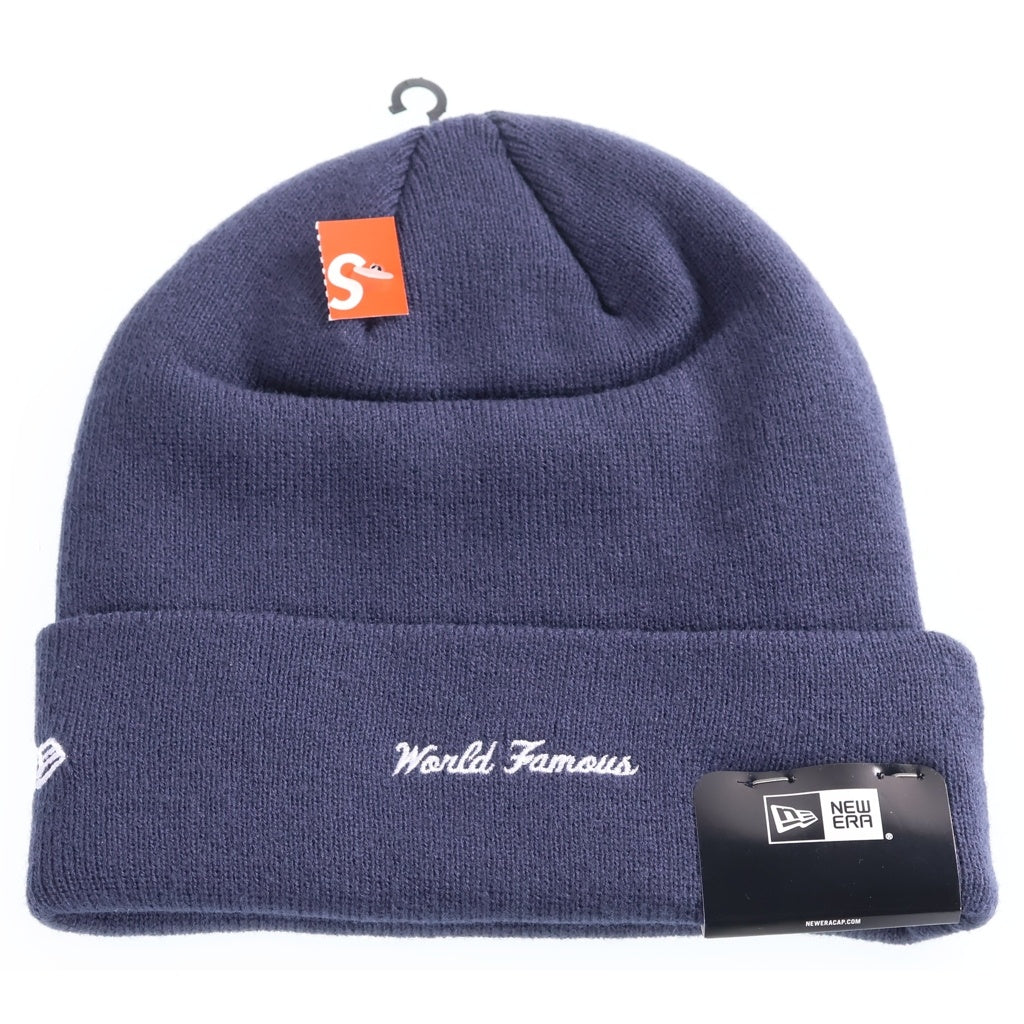 SUPREME(シュプリーム) 24AW ×New era Box Logo Beanie ニューエラ ボックスロゴデザイン ビーニー ニット帽 ネイビー