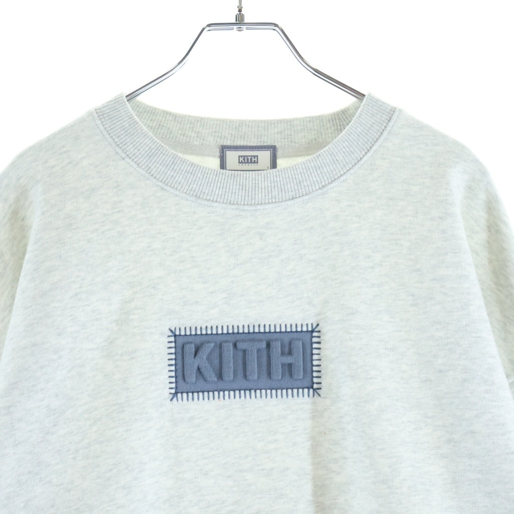 KITH(キス) LOYALTY BOX LOGO ELEVATION NELSON CREWNECK ロイヤリティー ボックスロゴデザイン エレベーション ネルソン クルーネック スウェット トレーナー グレー
