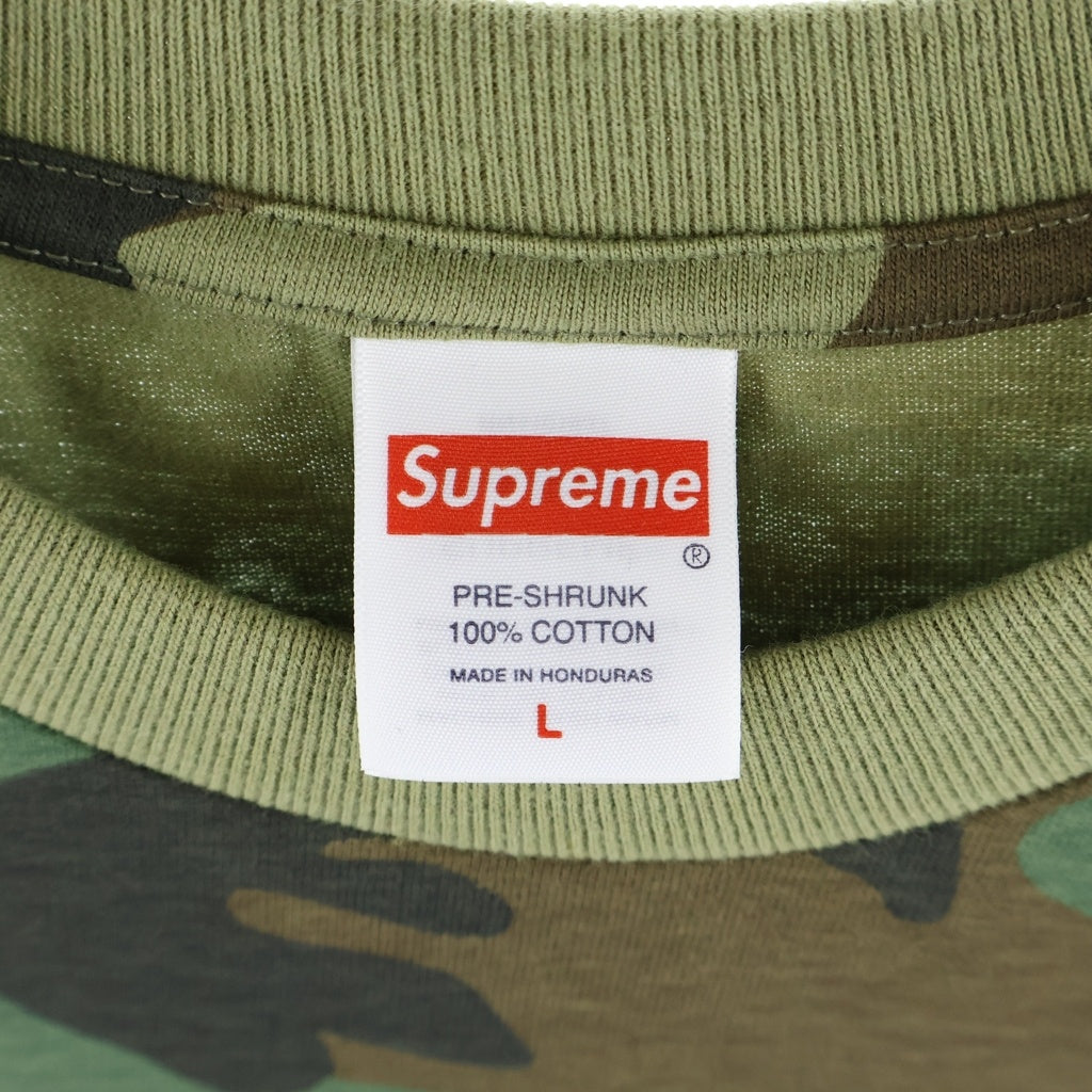SUPREME(シュプリーム) 26SS Arabic Box Logo Tee アラビック ボックスロゴデザイン カモ柄 クルーネック カットソー 半袖Tシャツ カーキ