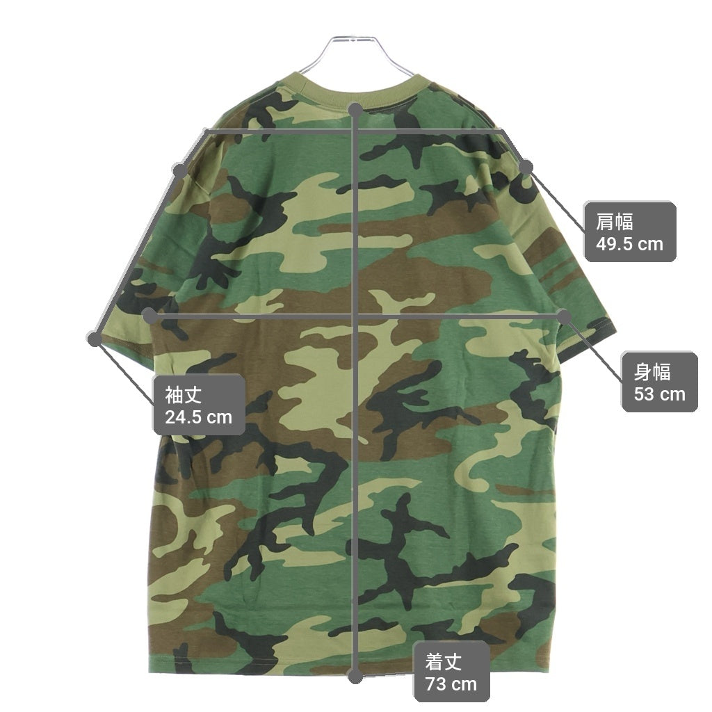 SUPREME(シュプリーム) 26SS Arabic Box Logo Tee アラビック ボックスロゴデザイン カモ柄 クルーネック カットソー 半袖Tシャツ カーキ