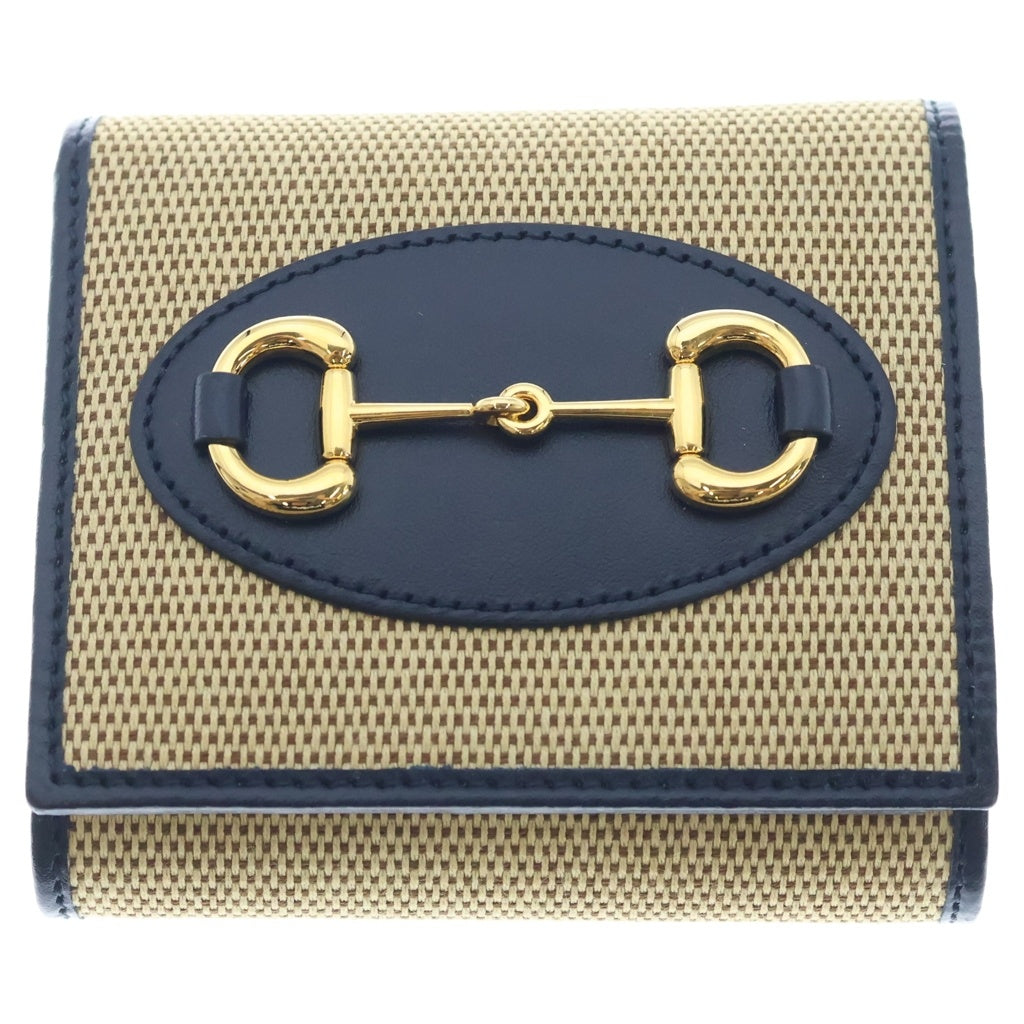 GUCCI(グッチ) ホースビット 二つ折り財布 ウォレット ベージュ 621891 レディース
