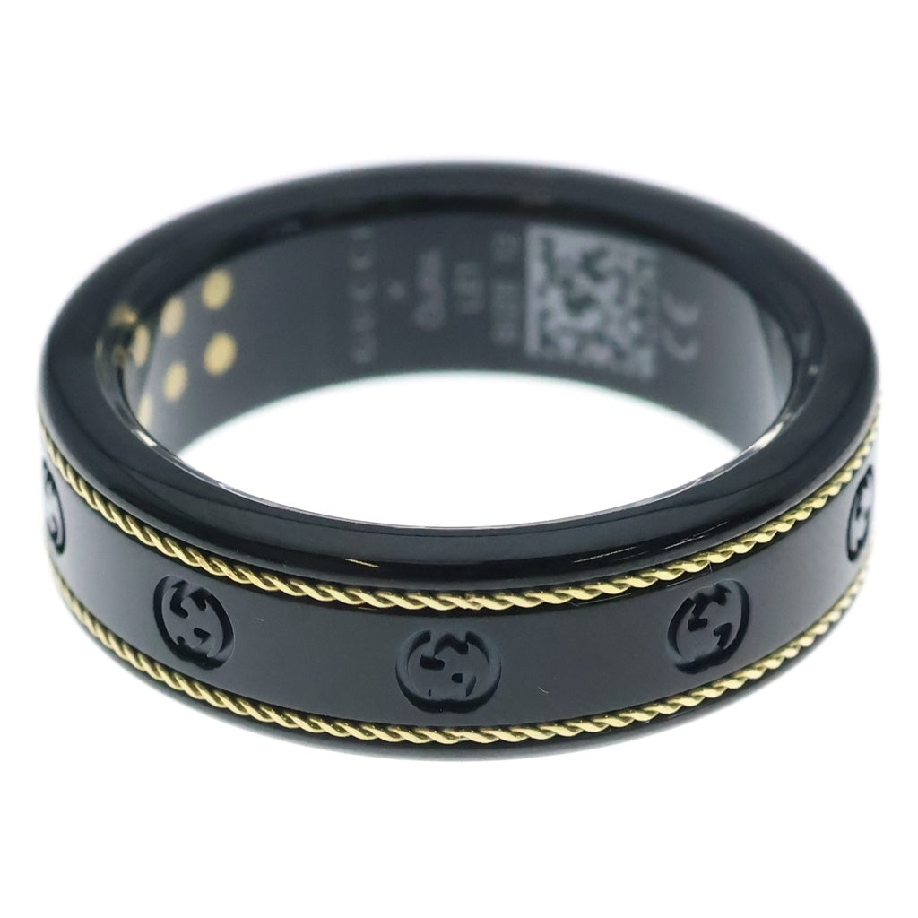 GUCCI(グッチ) ×OURA オーラ インターロッキングG スマートリング ブラック 705220