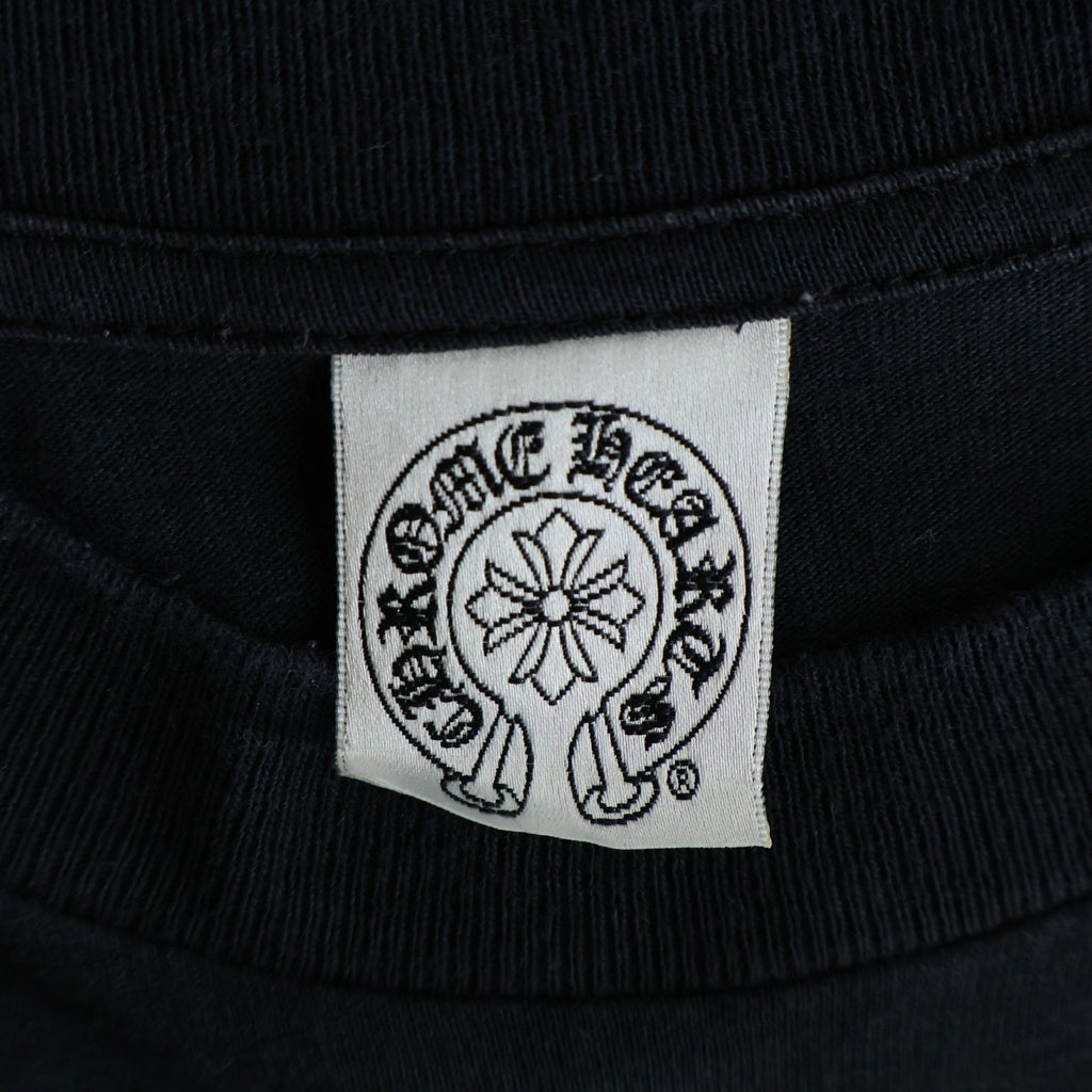CHROME HEARTS(クロムハーツ) OLD オールド ヴァインダガー アームフローラル クルーネック カットソー 長袖Tシャツ ブラック