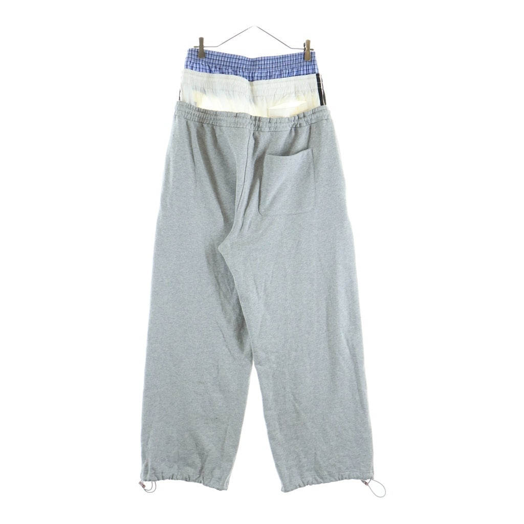 PROJECT G/R(プロジェクトジーアール) 3 LAYERED SWEAT PANTS スリーレイヤード スウェットロングパンツ グレー