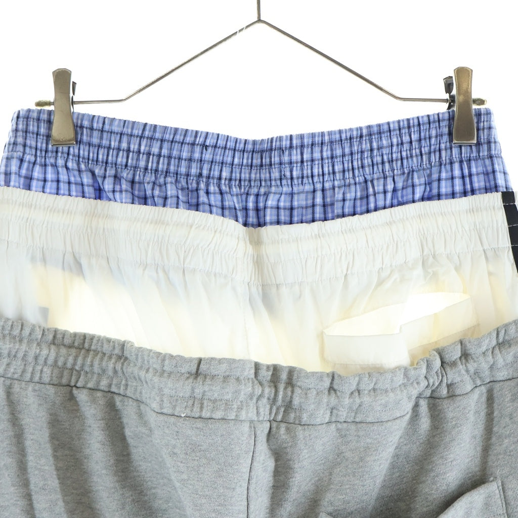 PROJECT G/R(プロジェクトジーアール) 3 LAYERED SWEAT PANTS スリーレイヤード スウェットロングパンツ グレー