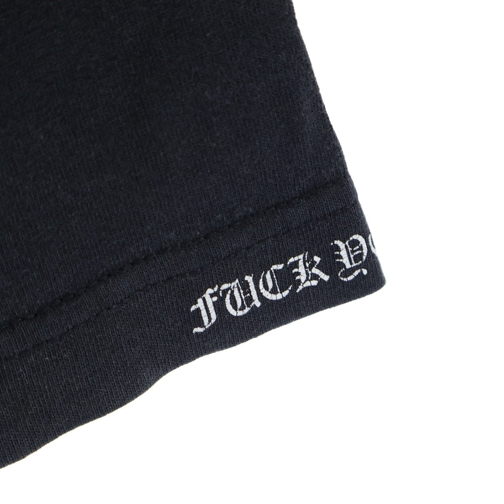 CHROME HEARTS(クロムハーツ) OLD CEMETARY CROSS RAGLAN TEE オールド7分丈 セメタリークロスラグラン長袖シャツ カットソー ブラック/ホワイト