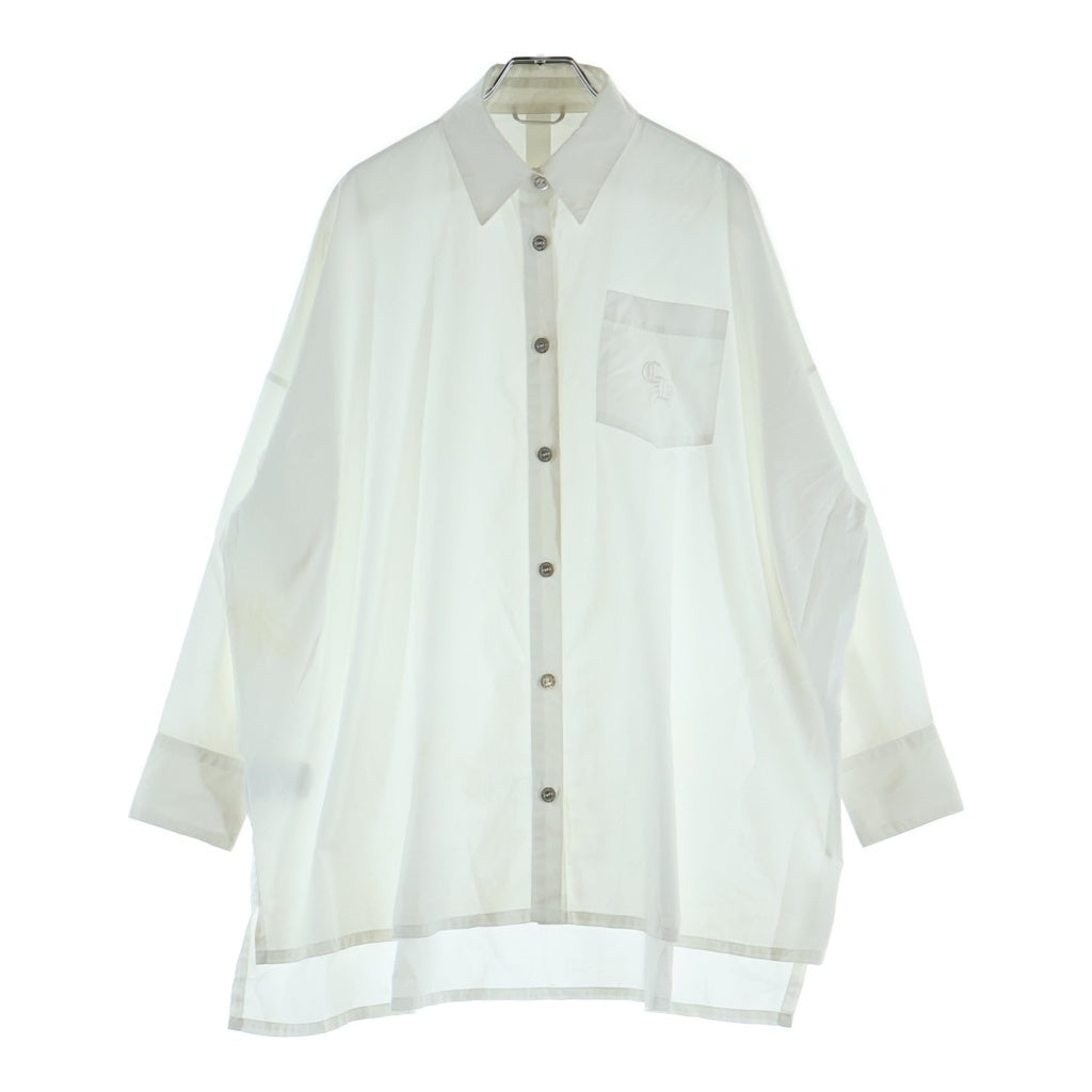 CHROME HEARTS(クロムハーツ) Y NOT MAHAL KITA ワイノット マハルキタオーバーサイズ長袖シャツ ホワイト