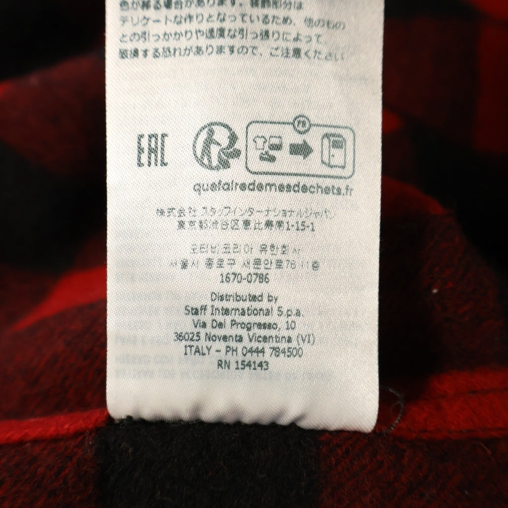 DSQUARED2(ディースクエアード) 23AW ウール チェック 長袖シャツ レッド S71DM0655