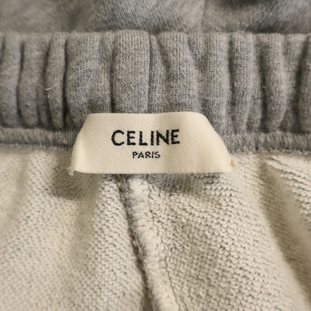CELINE(セリーヌ) 22SS ロゴ刺繍スウェットショートパンツ グレー 2Z063670Q