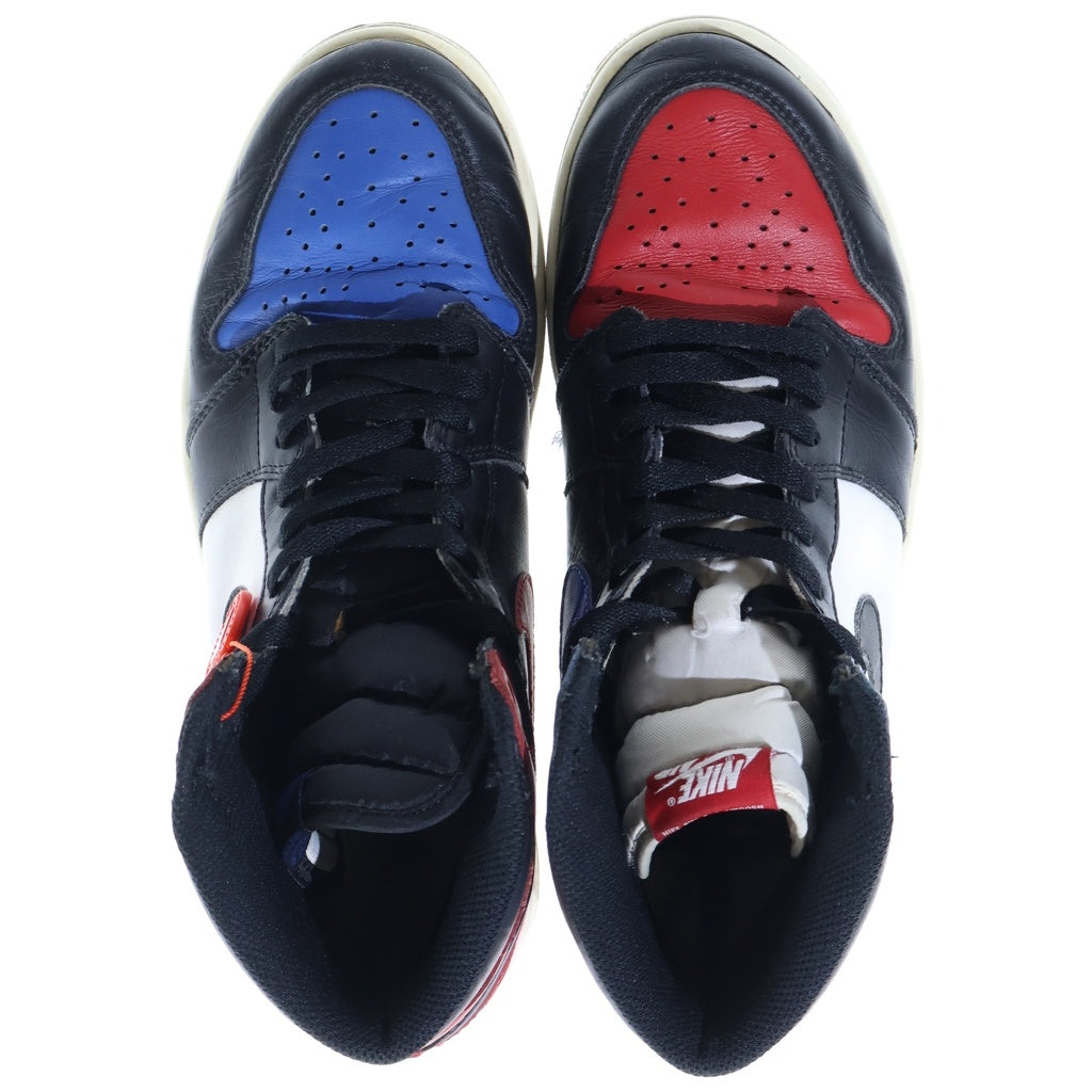 NIKE(ナイキ) AIR JORDAN 1 RETRO HIGH OG TOP 3 エアジョーダン1 トップ ハイカットスニーカー ブラック/レッド/ブルー US10.5/28.5cm 555088‐026