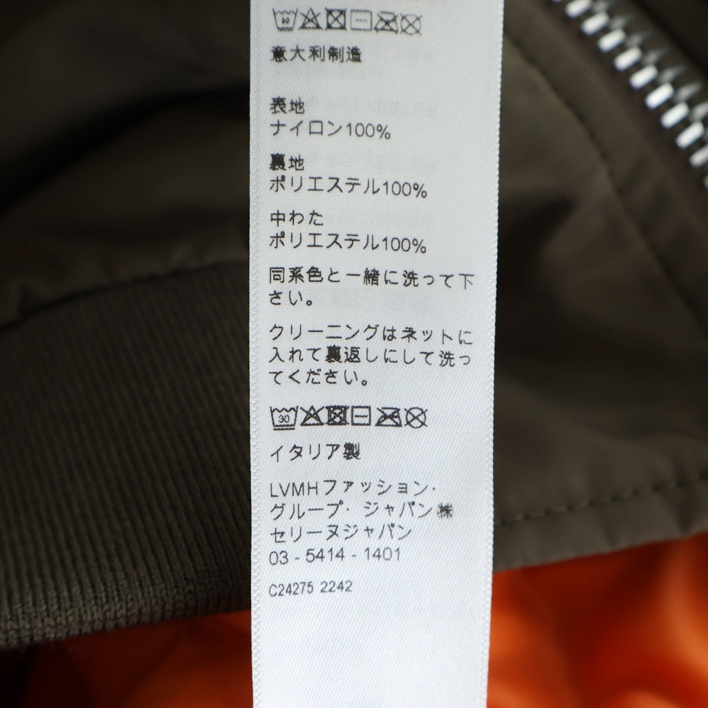 CELINE(セリーヌ) 23AW LOGO BOMBER JACKET ロゴプリントボンバージャケット MA-1 ベージュ 2W426396E