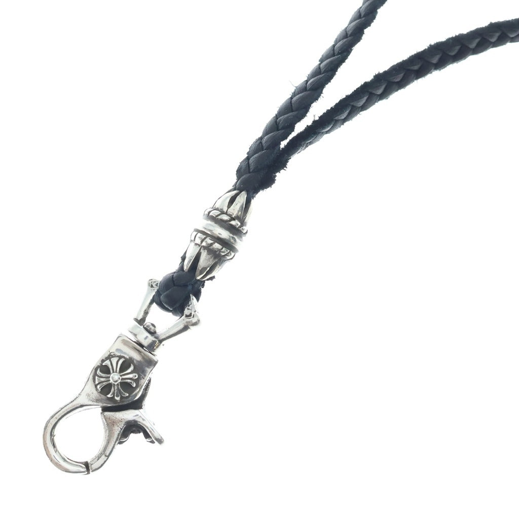 CHROME HEARTS(クロムハーツ) CH LANYARS ランヤード クロスクリップホルダーネックレス シルバー/ブラック