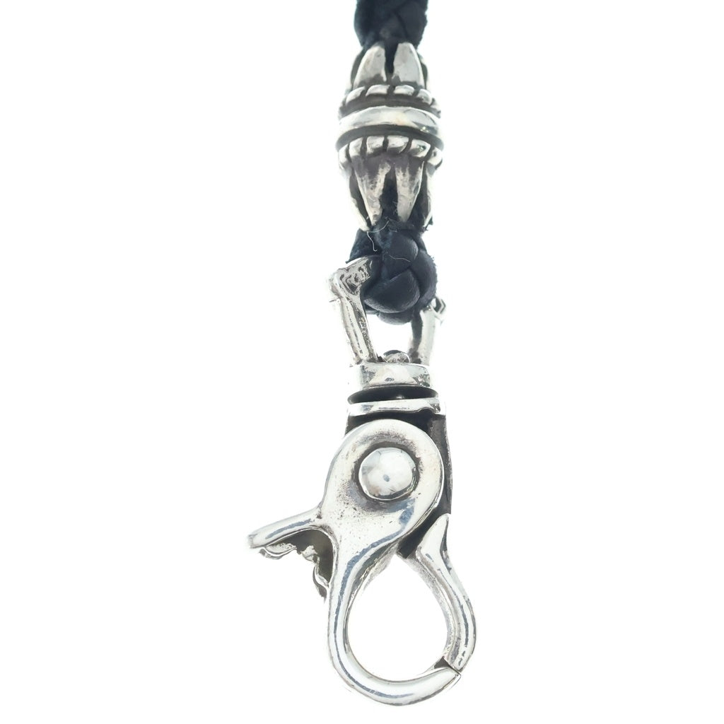 CHROME HEARTS(クロムハーツ) CH LANYARS ランヤード クロスクリップホルダーネックレス シルバー/ブラック