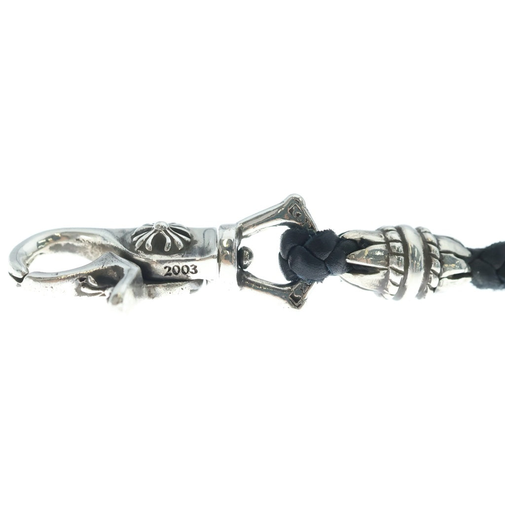 CHROME HEARTS(クロムハーツ) CH LANYARS ランヤード クロスクリップホルダーネックレス シルバー/ブラック