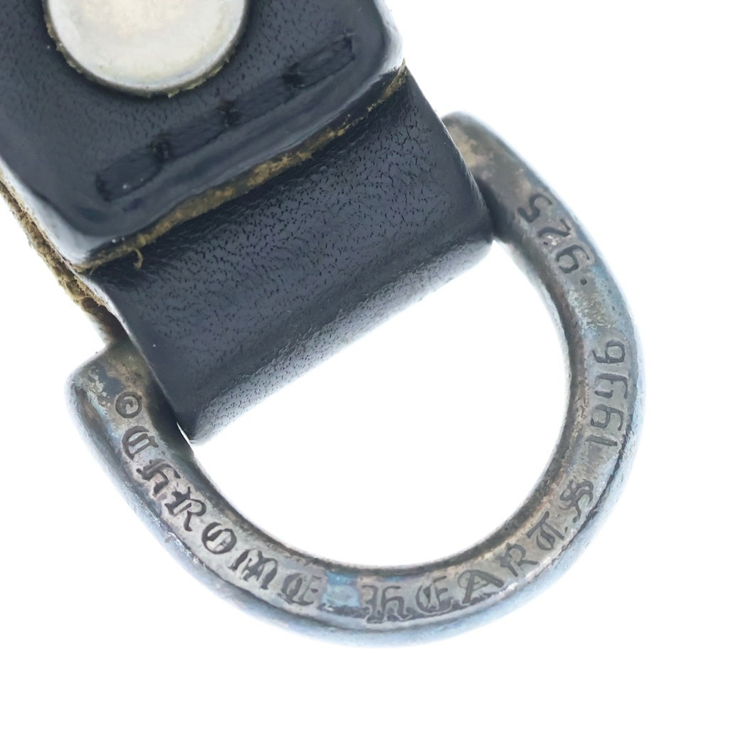 CHROME HEARTS(クロムハーツ) BELT LOOP D RING Dリング クロスボールベルトループ ブラック/シルバー BCA415
