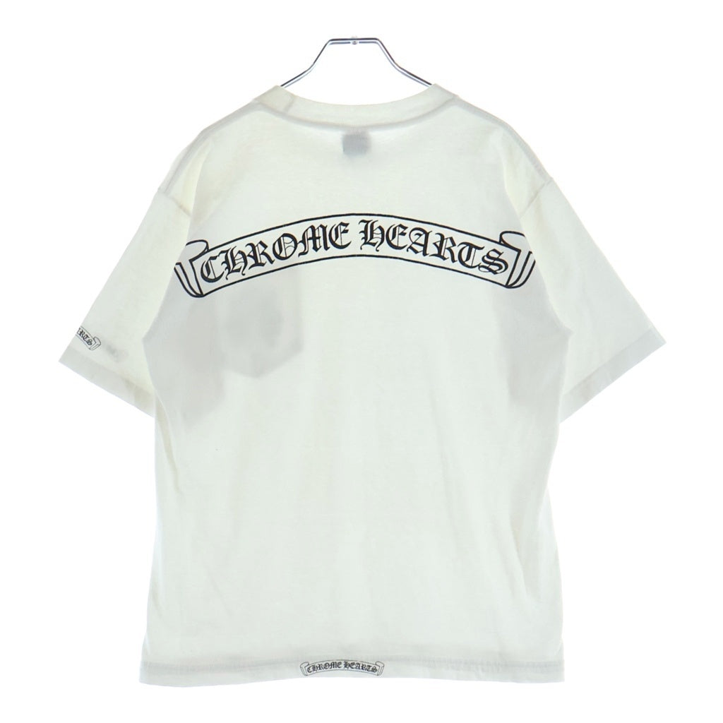 CHROME HEARTS(クロムハーツ) OLD VINE DAGGER LOGO S/S TEE オールド ヴァインダガーロゴプリント Tシャツカット ホワイト