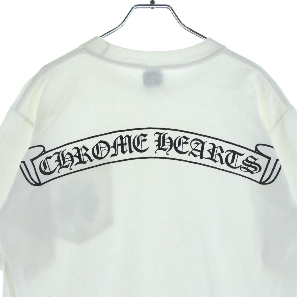CHROME HEARTS(クロムハーツ) OLD VINE DAGGER LOGO S/S TEE オールド ヴァインダガーロゴプリント Tシャツカット ホワイト
